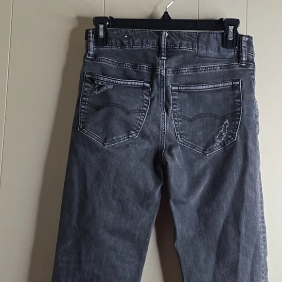 American Eagle Skinny Next Level Flex Distressed Gray Jeans W26 L30 - Picture 7 of 7